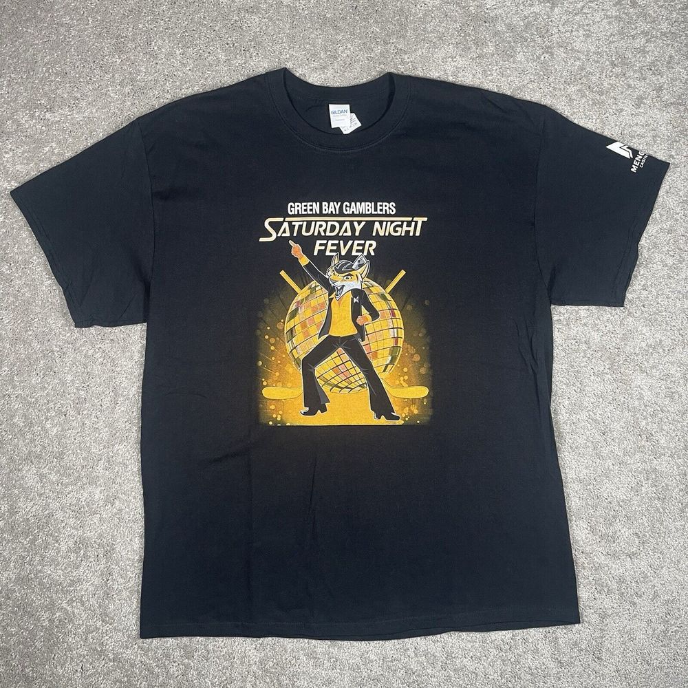 Green Bay Gamblers Saturday Night Fever Graphic Hockey T-Shirt Men’s Size XL